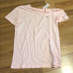 Pink American eagle shirt